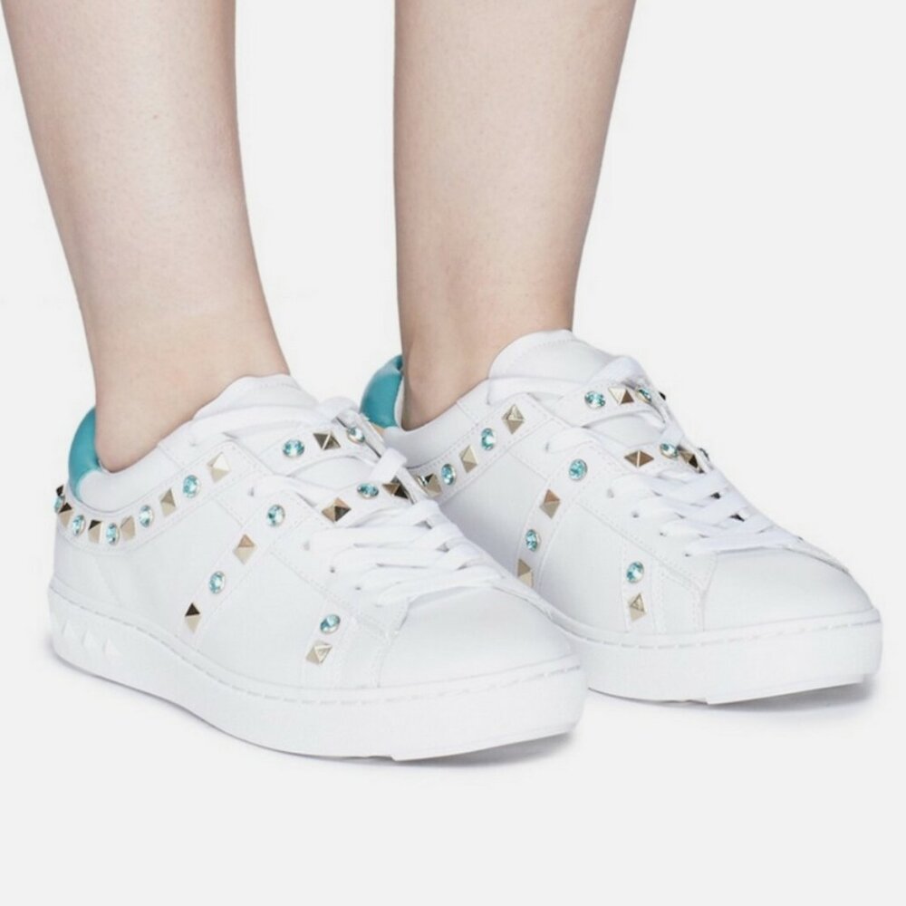 NWOB Ash Play Stud & Rhinestones Leather Sneakers